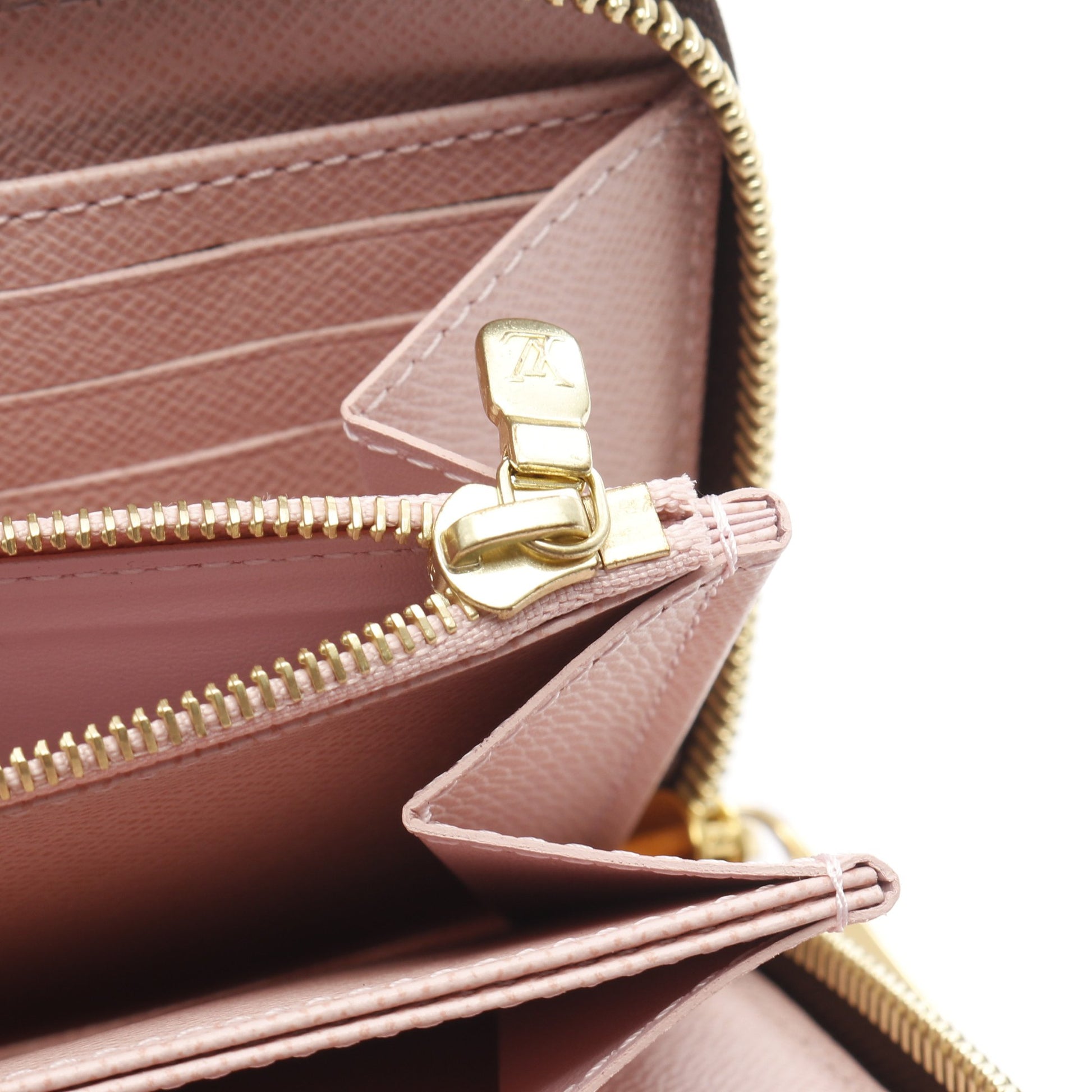 ジッピーウォレット ダミエエベヌ ローズバレリーヌ ラウンド  