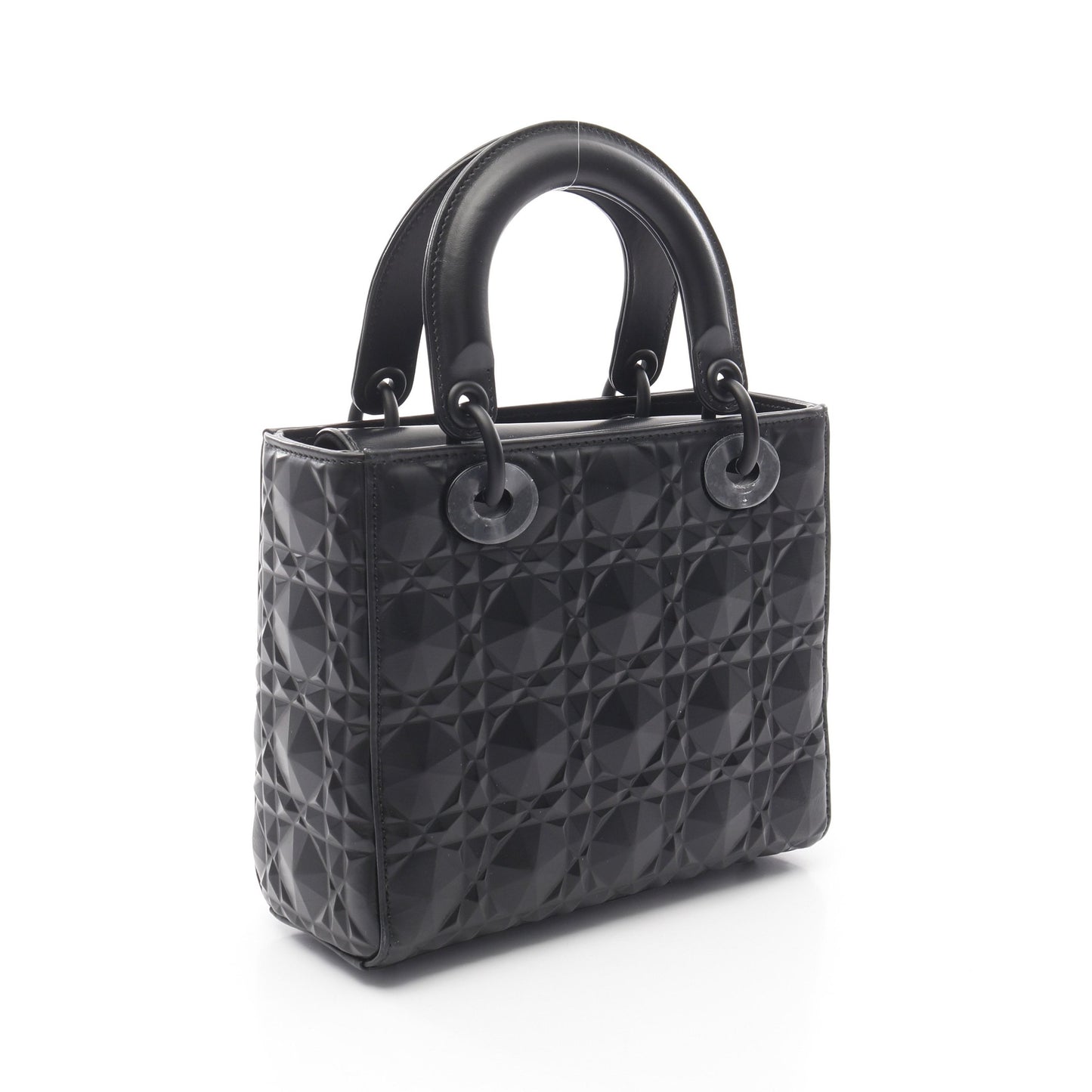 レディディオール スモール ハンドバッグ レザー ブラック 2WAY クリスチャンディオール バッグ Christian Dior