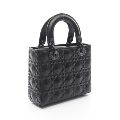 レディディオール スモール ハンドバッグ レザー ブラック 2WAY クリスチャンディオール バッグ Christian Dior