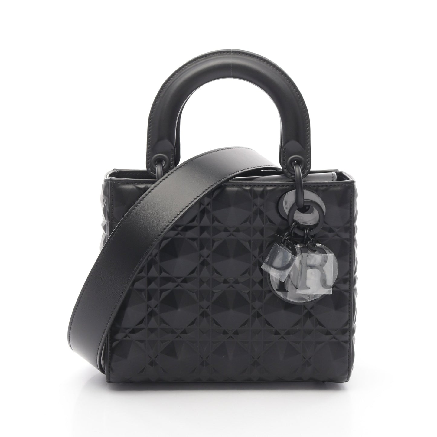 レディディオール スモール ハンドバッグ レザー ブラック 2WAY クリスチャンディオール バッグ Christian Dior