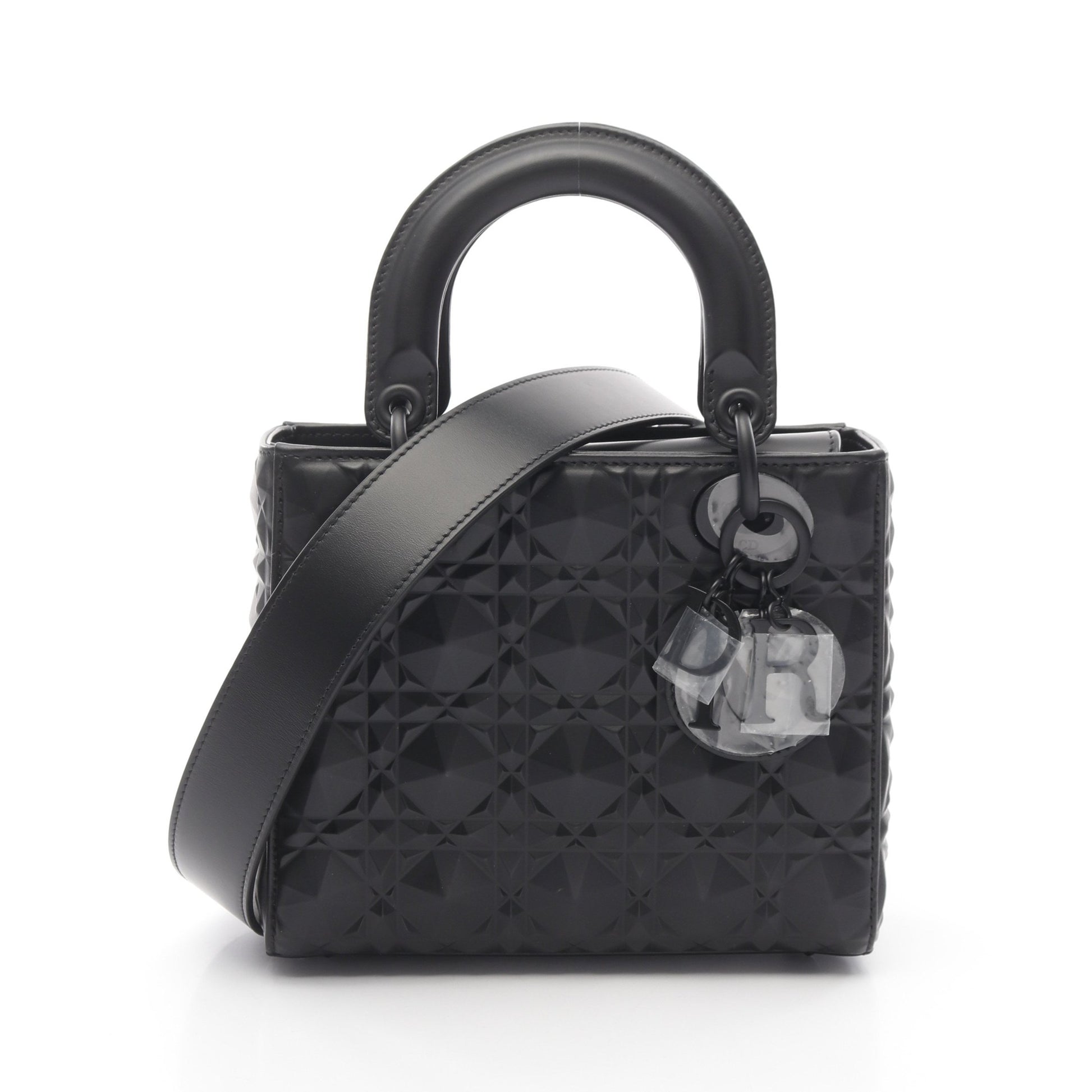 レディディオール スモール ハンドバッグ レザー ブラック 2WAY クリスチャンディオール バッグ Christian Dior