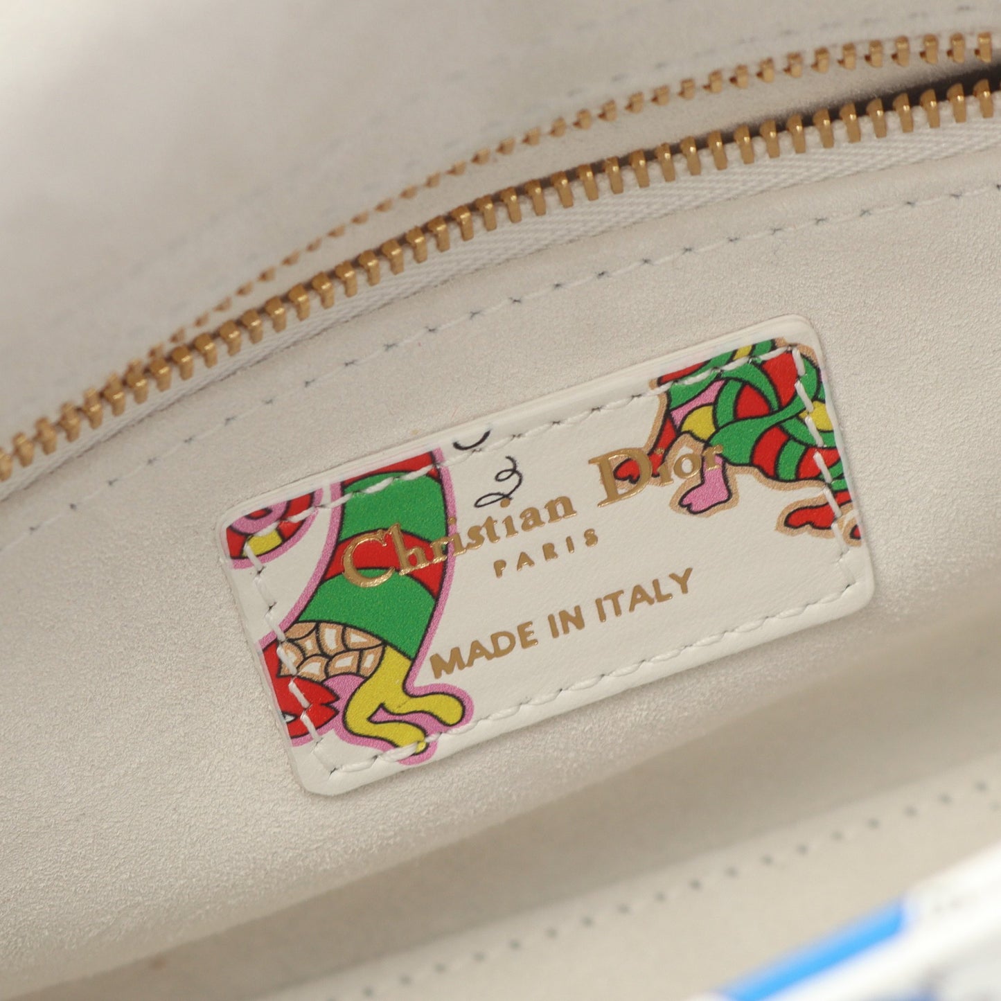 レディディオール スモール ハンドバッグ レザー ホワイト マルチカラー 2WAY クリスチャンディオール バッグ Christian Dior