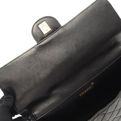 マトラッセ ダブルフェイス チェーンショルダーバッグ ラムスキン ブラック ゴールド金具 シャネル バッグ CHANEL