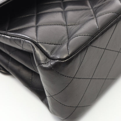 マトラッセ ダブルフェイス チェーンショルダーバッグ ラムスキン ブラック ゴールド金具 シャネル バッグ CHANEL