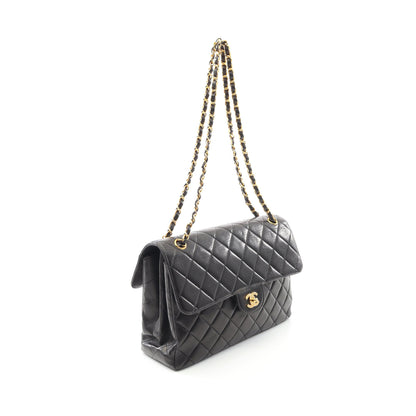 マトラッセ ダブルフェイス チェーンショルダーバッグ ラムスキン ブラック ゴールド金具 シャネル バッグ CHANEL