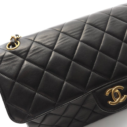 マトラッセ ダブルフェイス チェーンショルダーバッグ ラムスキン ブラック ゴールド金具 シャネル バッグ CHANEL
