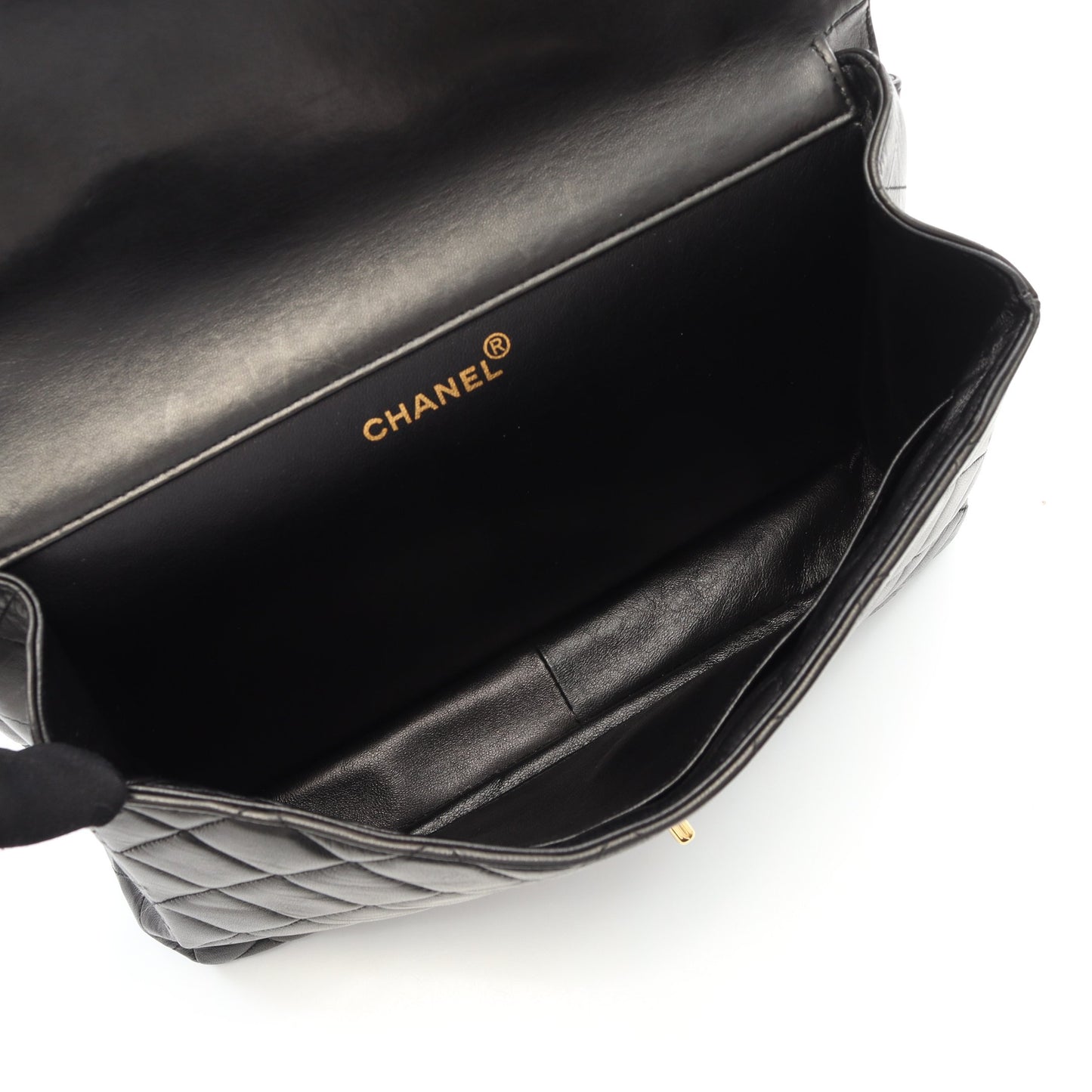 マトラッセ ダブルフェイス チェーンショルダーバッグ ラムスキン ブラック ゴールド金具 シャネル バッグ CHANEL