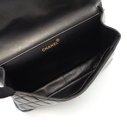 マトラッセ ダブルフェイス チェーンショルダーバッグ ラムスキン ブラック ゴールド金具 シャネル バッグ CHANEL