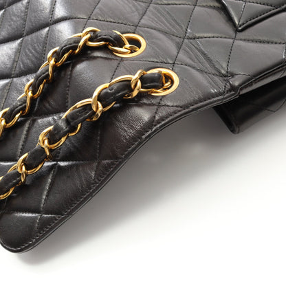 デカマトラッセ 30 シングルフラップ Wチェーンショルダーバッグ ラムスキン ブラック ゴールド金具 シャネル バッグ CHANEL