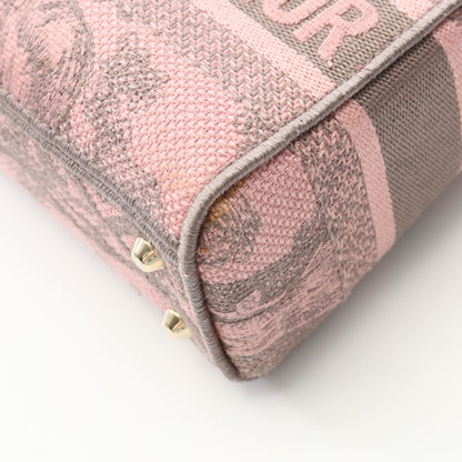 LADY D-LITE スモール ハンドバッグ キャンバス ピンク グレー 2WAY クリスチャンディオール バッグ Christian Dior