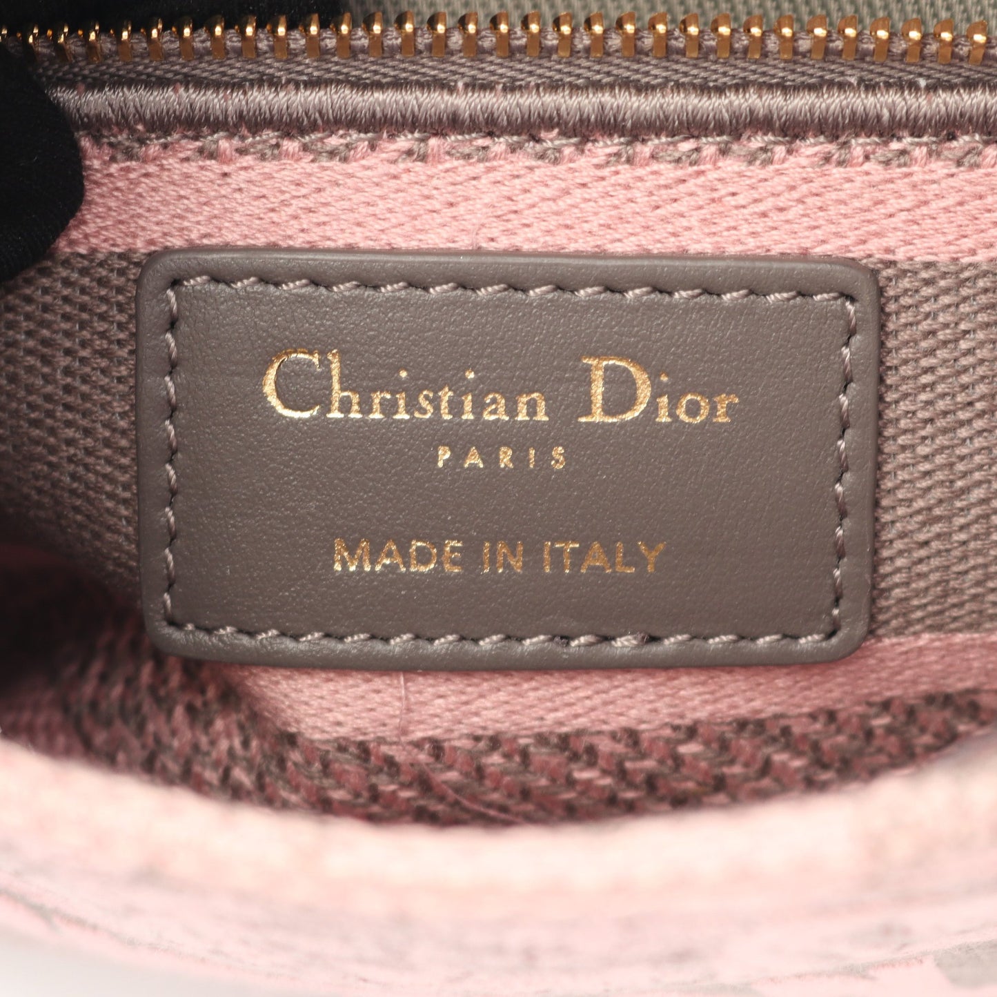 LADY D-LITE スモール ハンドバッグ キャンバス ピンク グレー 2WAY クリスチャンディオール バッグ Christian Dior