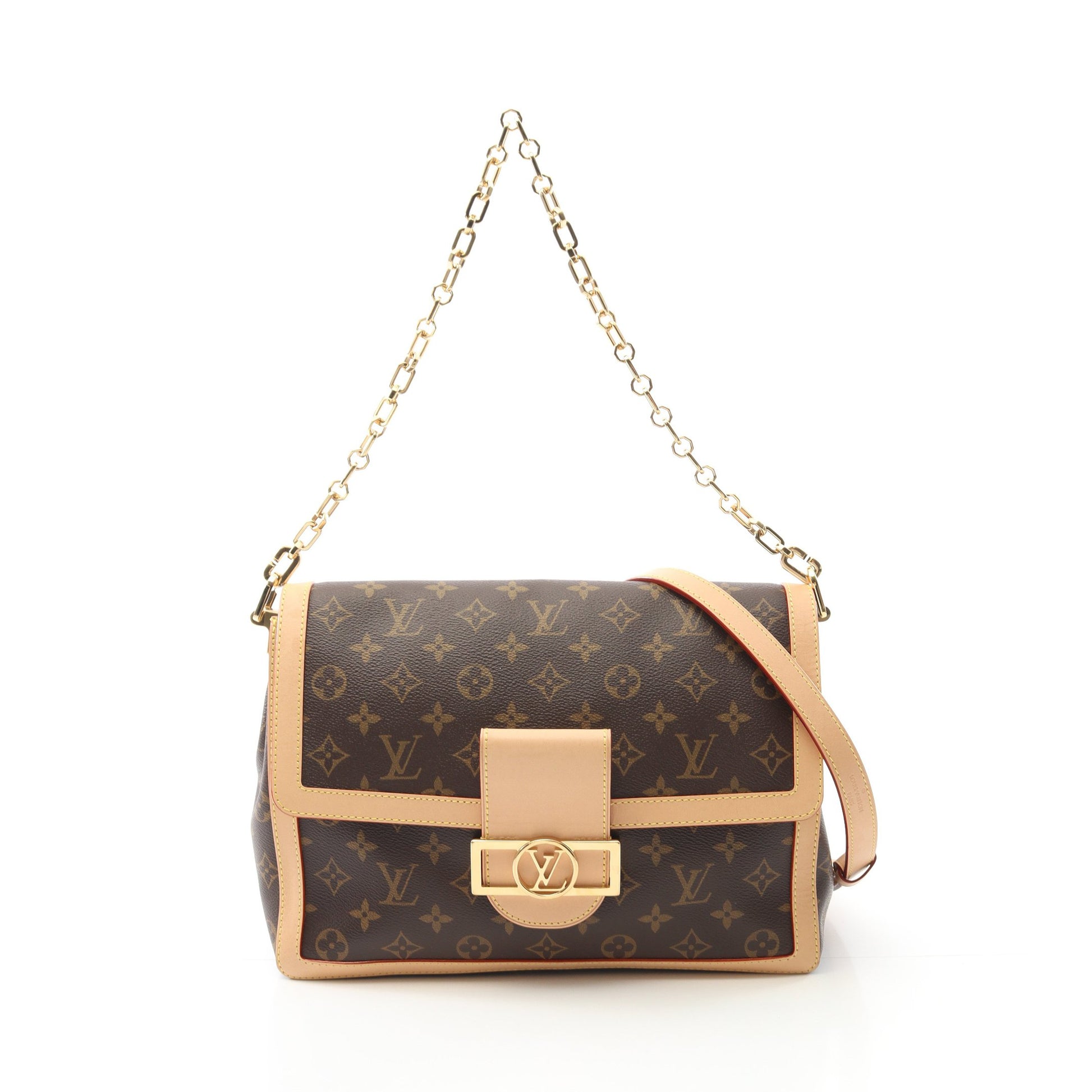 ドーフィーヌ ソフトGM モノグラム チェーンショルダーバッグ PVCレザー ブラウン ルイヴィトン バッグ LOUIS VUITTON