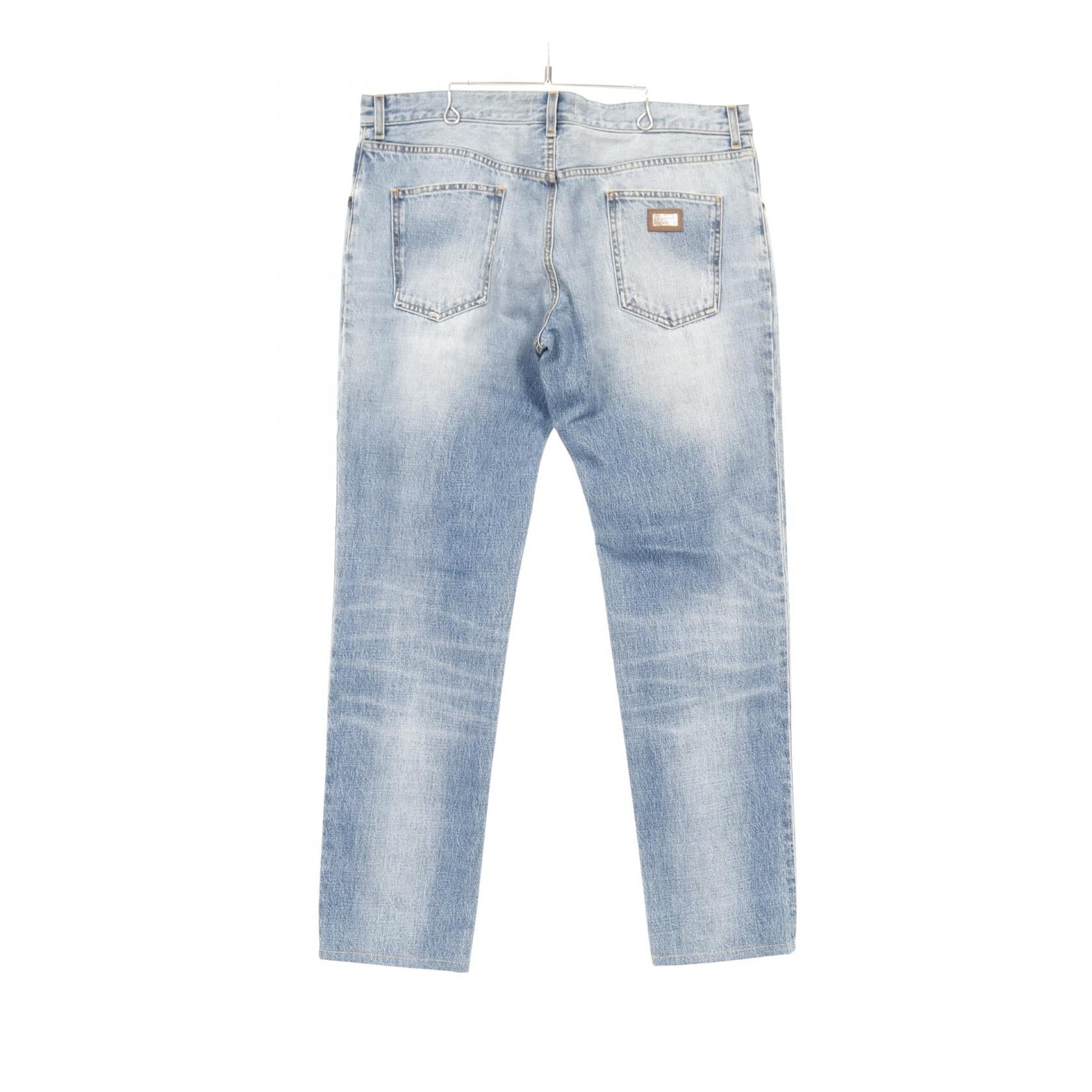 デニムパンツ コットン ライトブルー ダメージ加工 ドルチェ