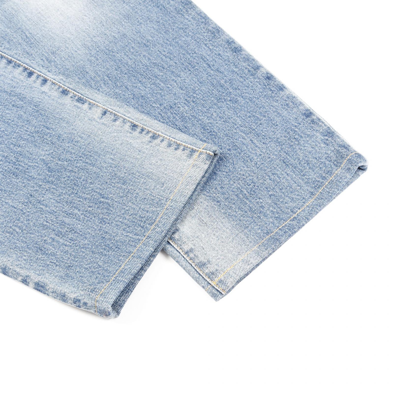 デニムパンツ コットン ライトブルー ダメージ加工 ドルチェ