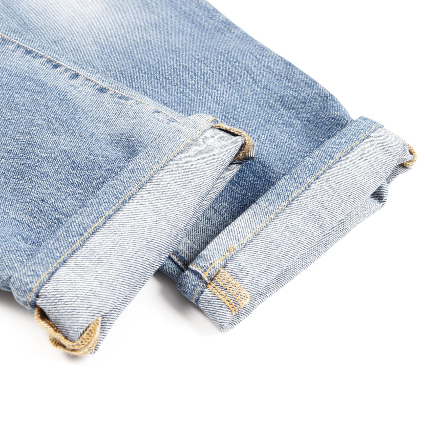 Dolce & Gabbana ライトブルーデニムパンツ デニムパンツ コットン ライトブルー ダメージ加工 ドルチェ