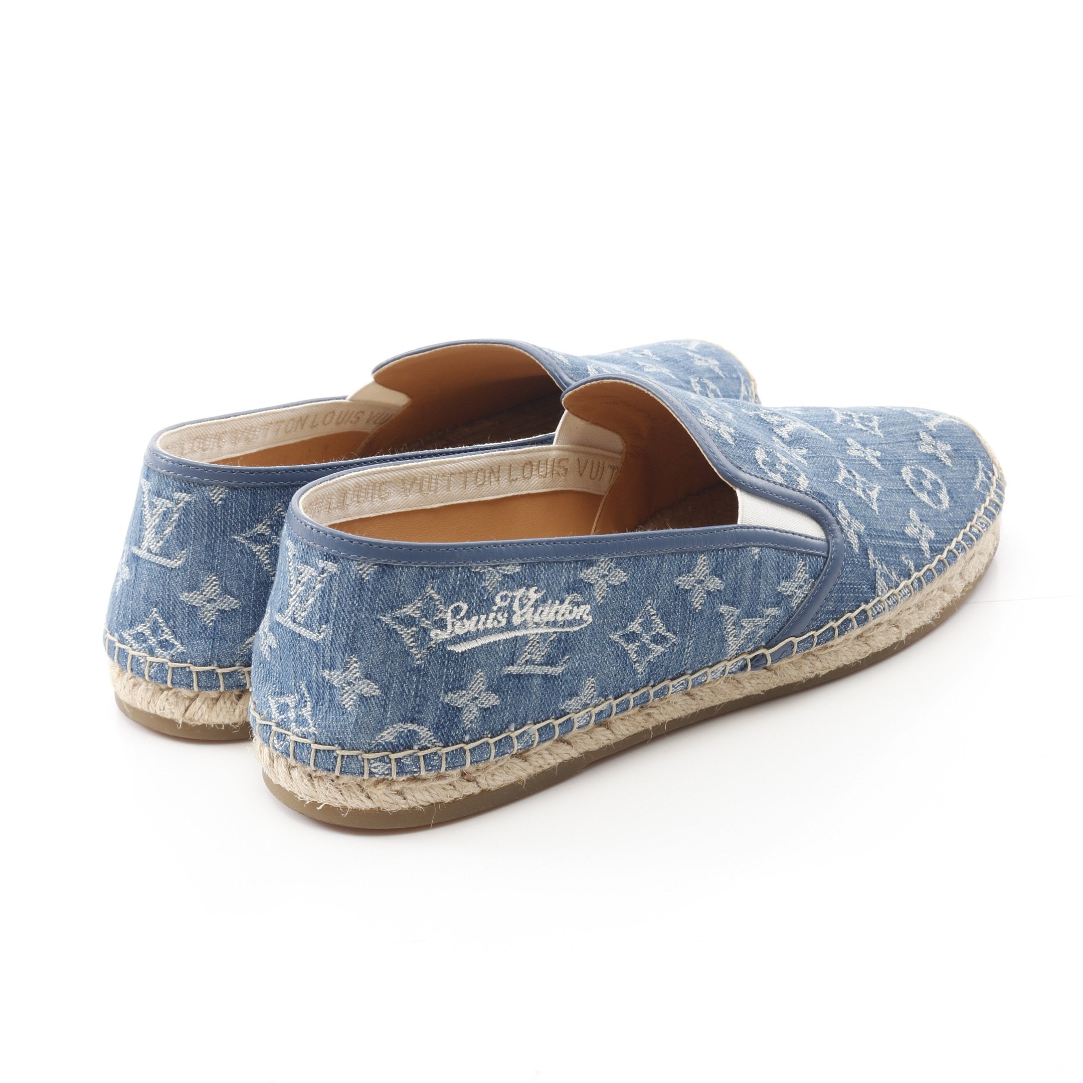 ビダールライン ローファー モノグラムデニム スリッポン デニム