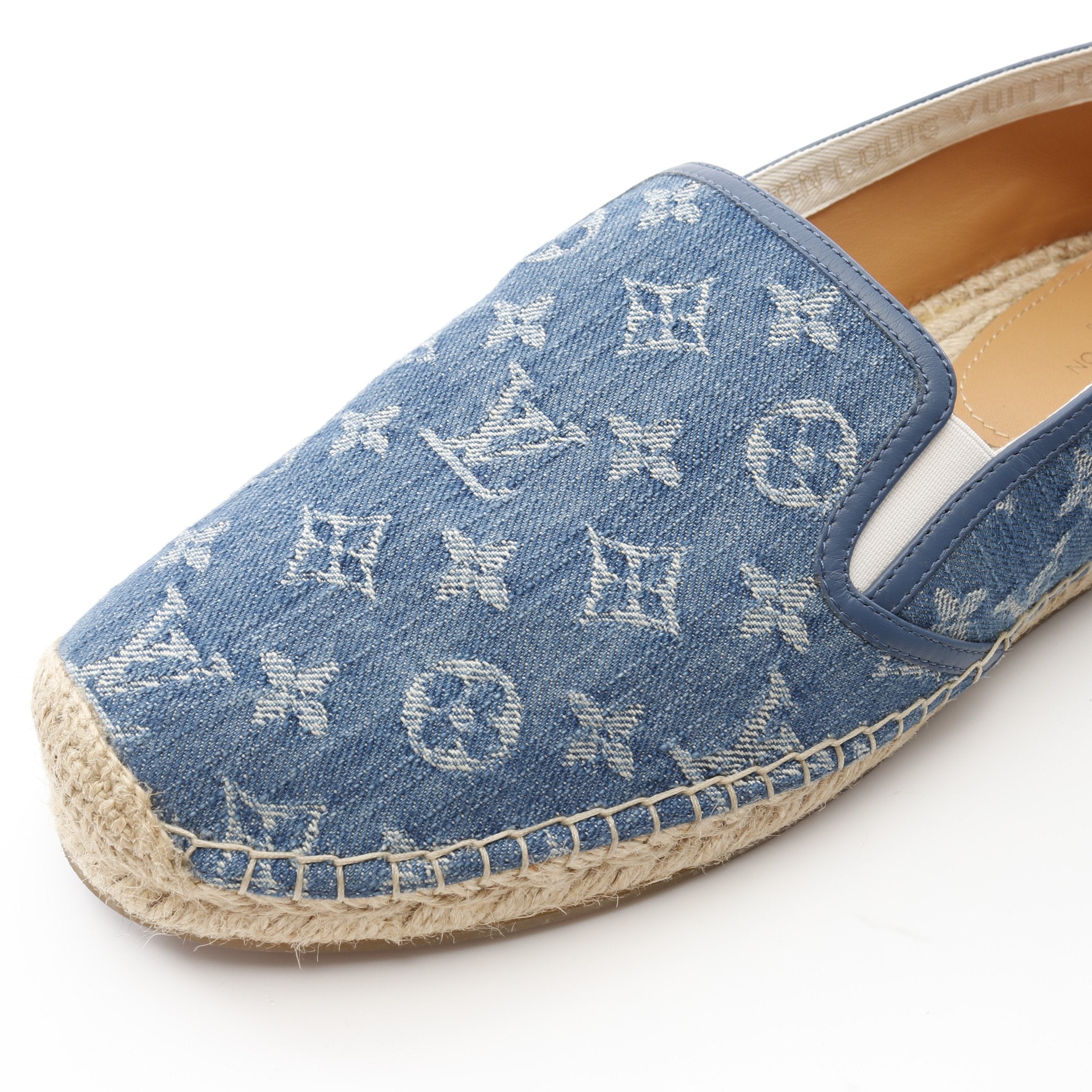 ビダールライン ローファー モノグラムデニム スリッポン デニム