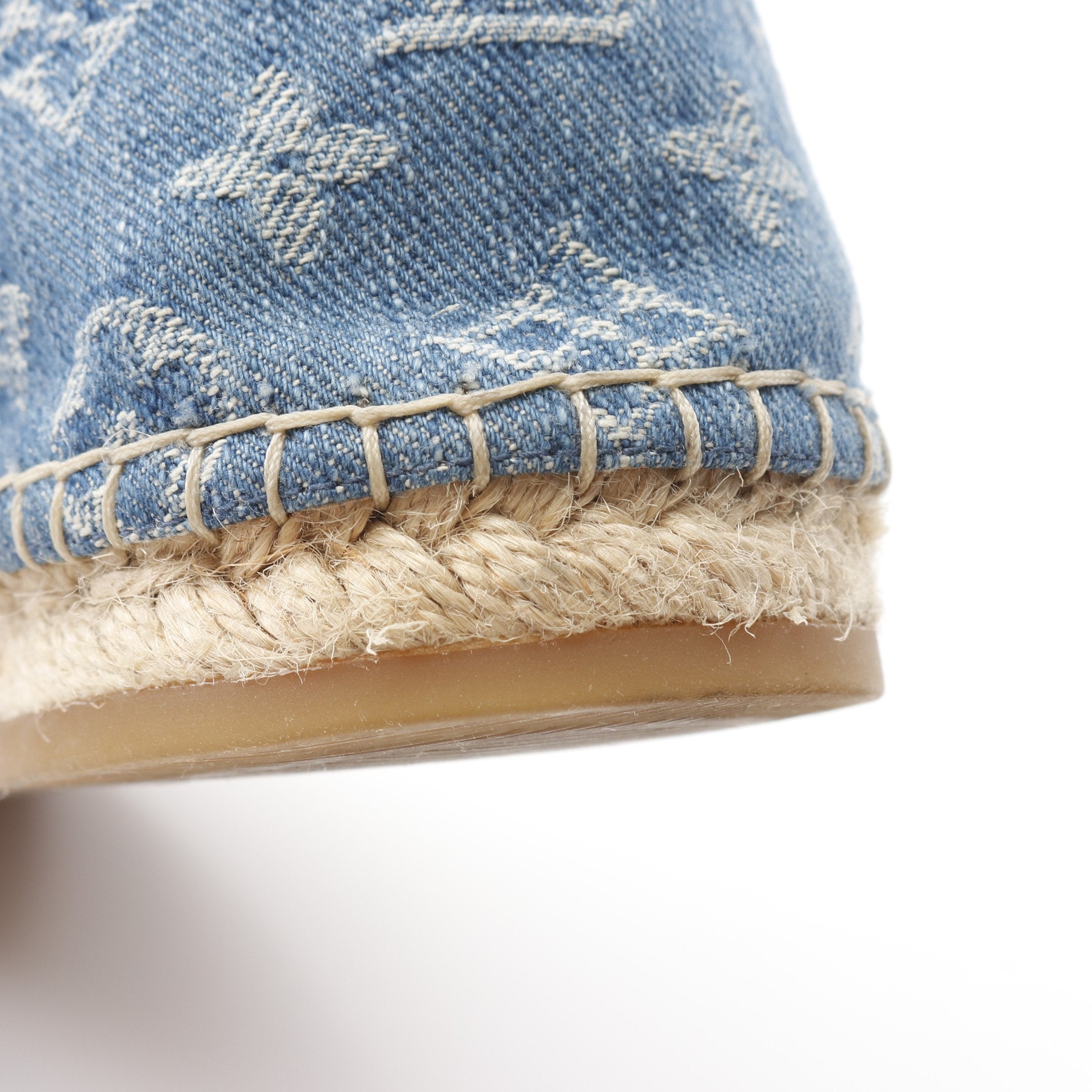 ビダールライン ローファー モノグラムデニム スリッポン デニム