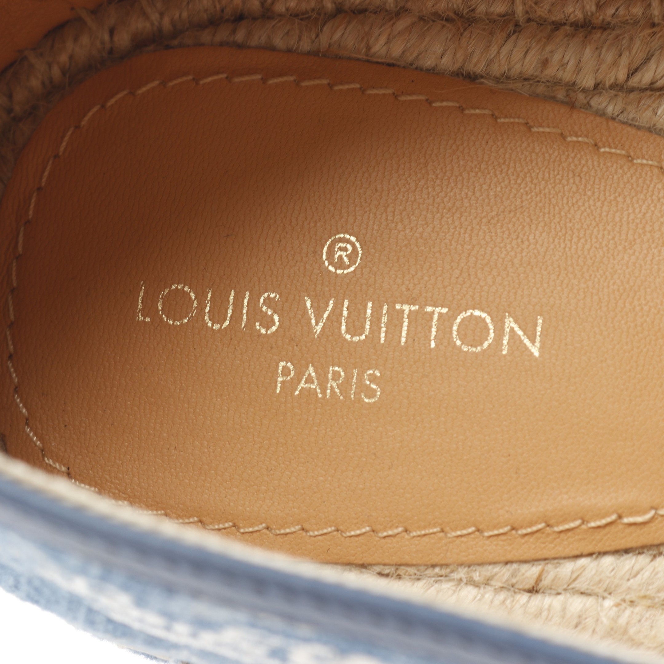 ビダールライン ローファー モノグラムデニム スリッポン デニム