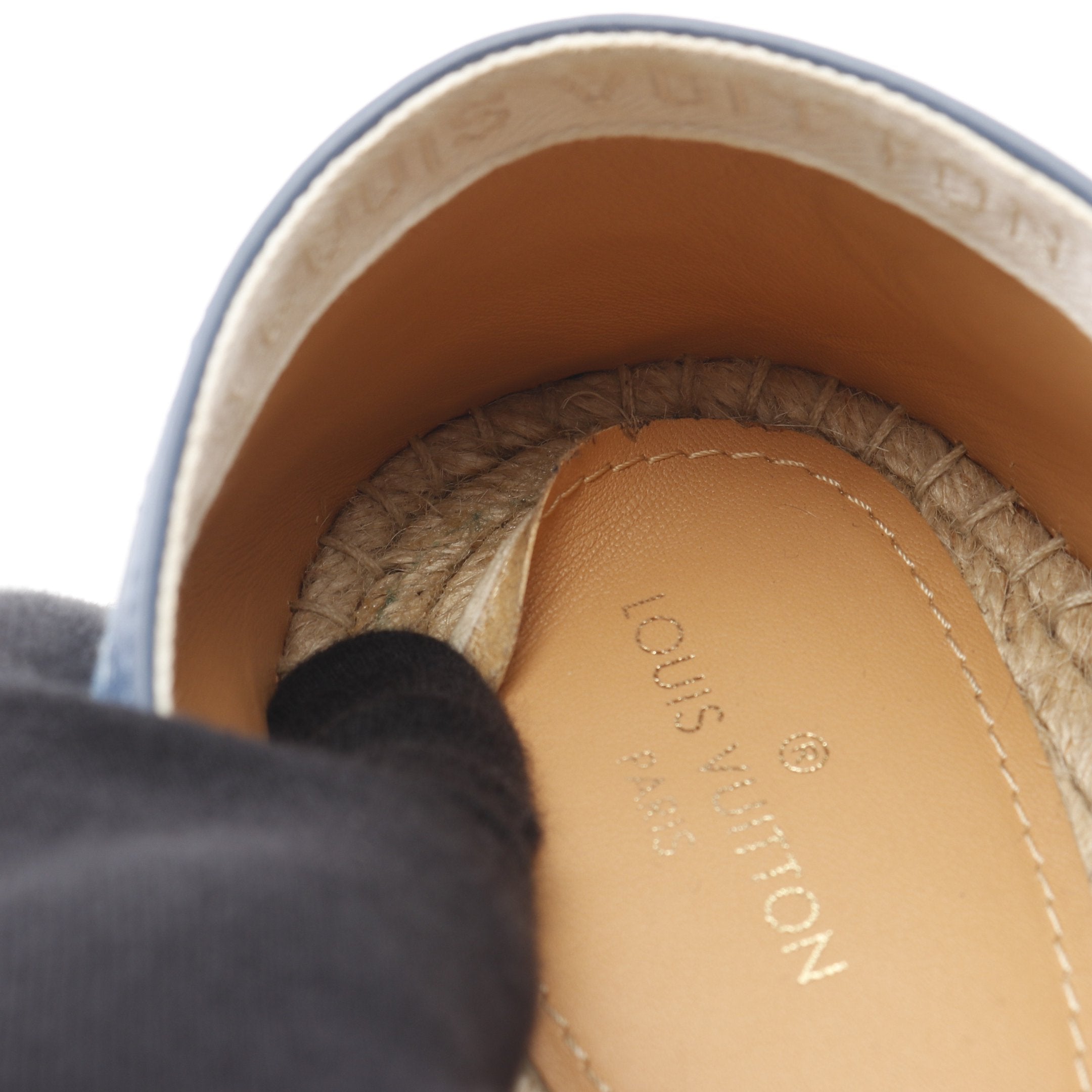 ビダールライン ローファー モノグラムデニム スリッポン デニム