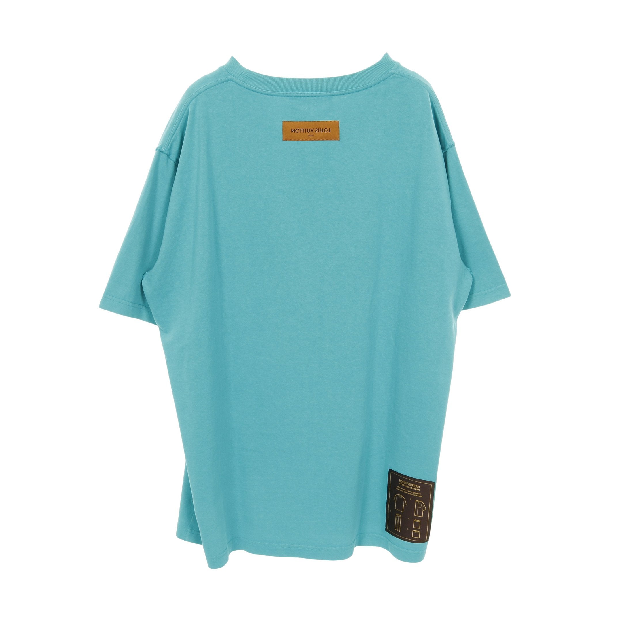 STAPLES EDITION インサイドアウト Tシャツ コットン ターコイズブルー