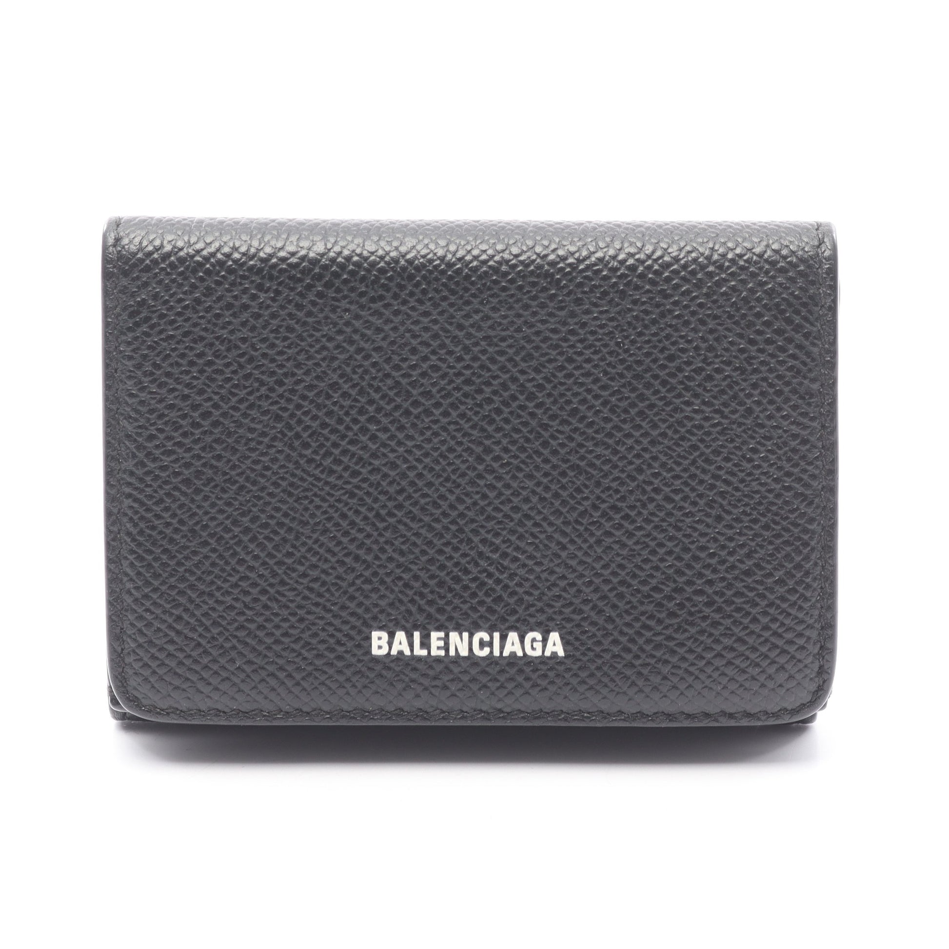 VILLE ヴィル 三つ折り財布 コンパクトウォレット レザー ブラック バレンシアガ 財布・小物 BALENCIAGA