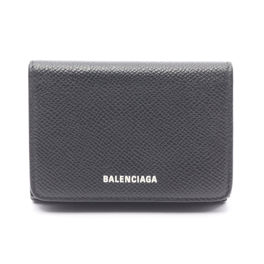 VILLE ヴィル 三つ折り財布 コンパクトウォレット レザー ブラック バレンシアガ 財布・小物 BALENCIAGA