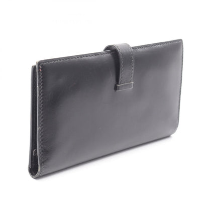 ベアンスフレ 二つ折り長財布 ボックスカーフ ブラック ゴールド金具 □F刻印 エルメス 財布・小物 HERMES