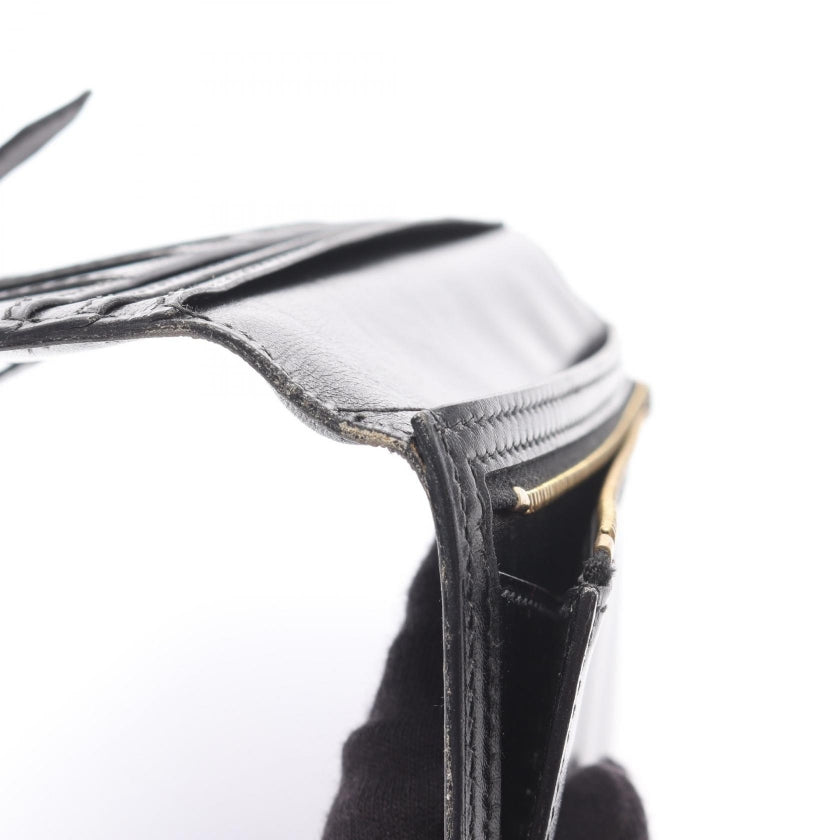 ベアンスフレ 二つ折り長財布 ボックスカーフ ブラック ゴールド金具 □F刻印 エルメス 財布・小物 HERMES