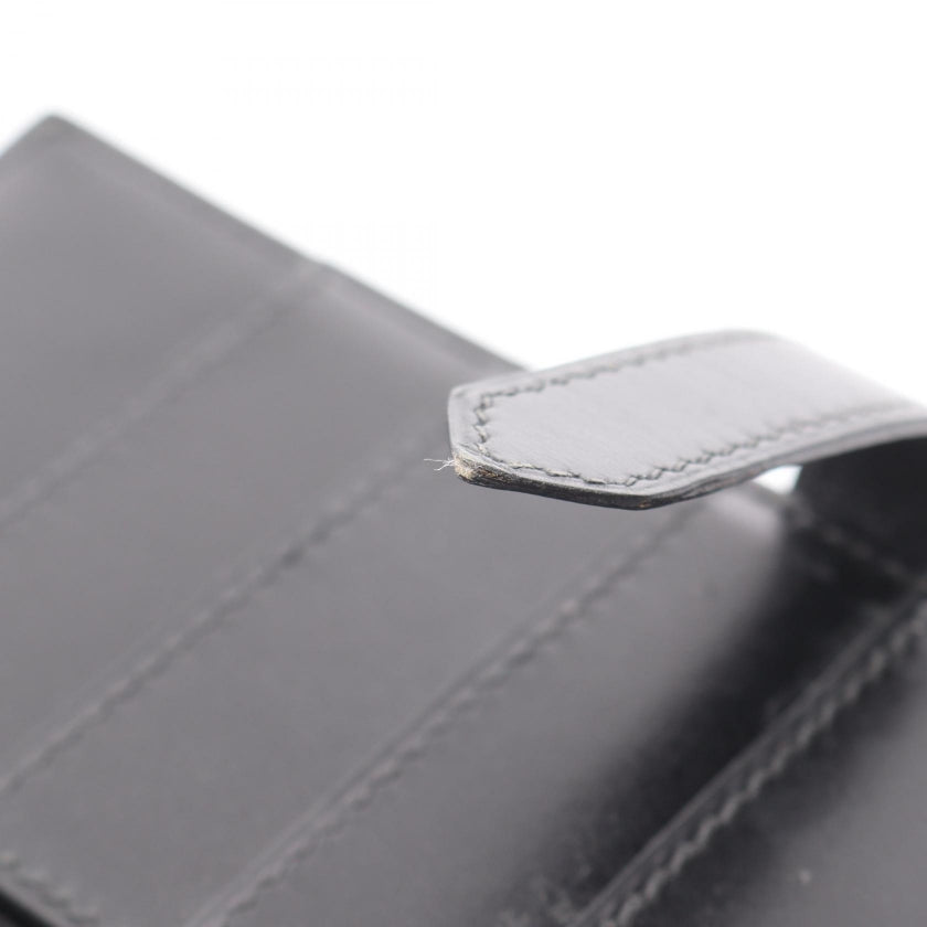 ベアンスフレ 二つ折り長財布 ボックスカーフ ブラック ゴールド金具 □F刻印 エルメス 財布・小物 HERMES