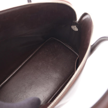 ボリード35 ハンドバッグ ボックスカーフ ダークブラウン シルバー 2WAY □J刻印 エルメス バッグ HERMES