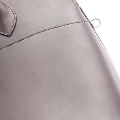 ボリード35 ハンドバッグ ボックスカーフ ダークブラウン シルバー 2WAY □J刻印 エルメス バッグ HERMES