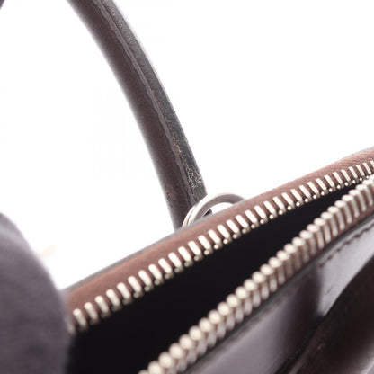 ボリード35 ハンドバッグ ボックスカーフ ダークブラウン シルバー 2WAY □J刻印 エルメス バッグ HERMES