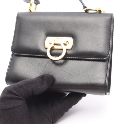 ガンチーニ ハンドバッグ レザー ブラック サルヴァトーレフェラガモ バッグ Salvatore Ferragamo