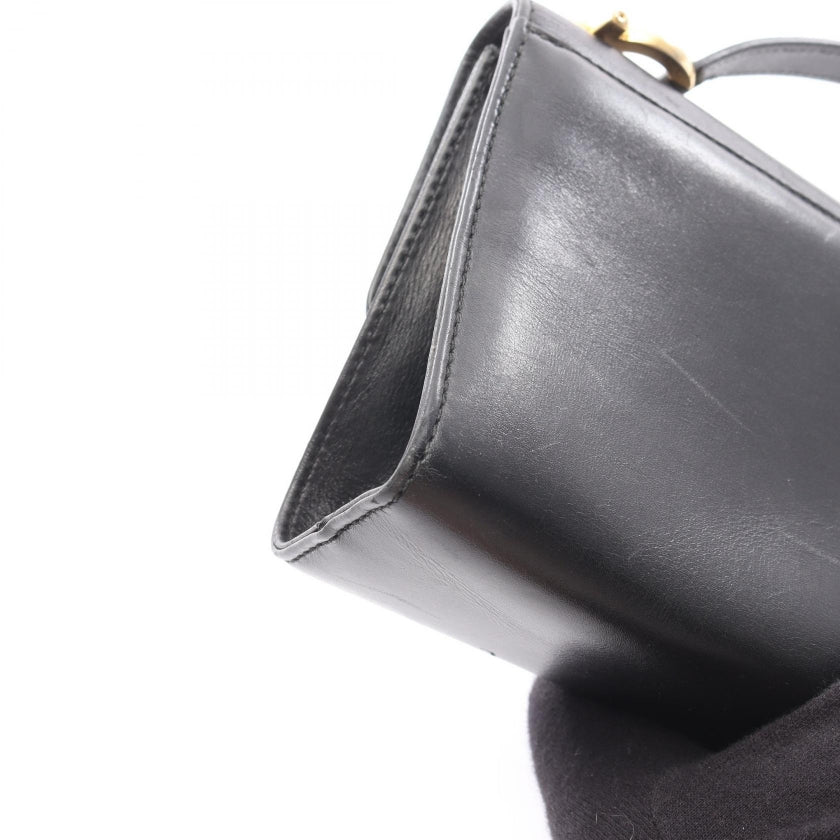 ガンチーニ ハンドバッグ レザー ブラック サルヴァトーレフェラガモ バッグ Salvatore Ferragamo