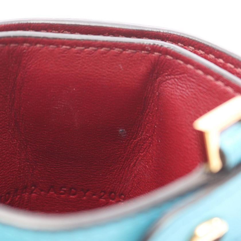 フォンポーチ ショルダーバッグ レザー ライトブルー フェンディ バッグ FENDI