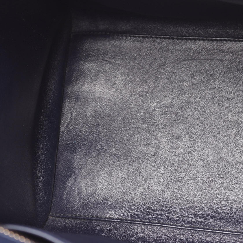 ラゲージ ミニショッパー ハンドバッグ レザー ネイビー セリーヌ バッグ CELINE