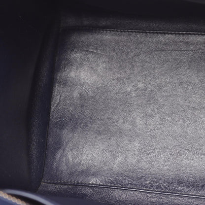 ラゲージ ミニショッパー ハンドバッグ レザー ネイビー セリーヌ バッグ CELINE