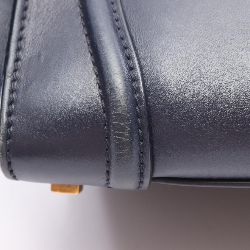 ラゲージ ミニショッパー ハンドバッグ レザー ネイビー セリーヌ バッグ CELINE