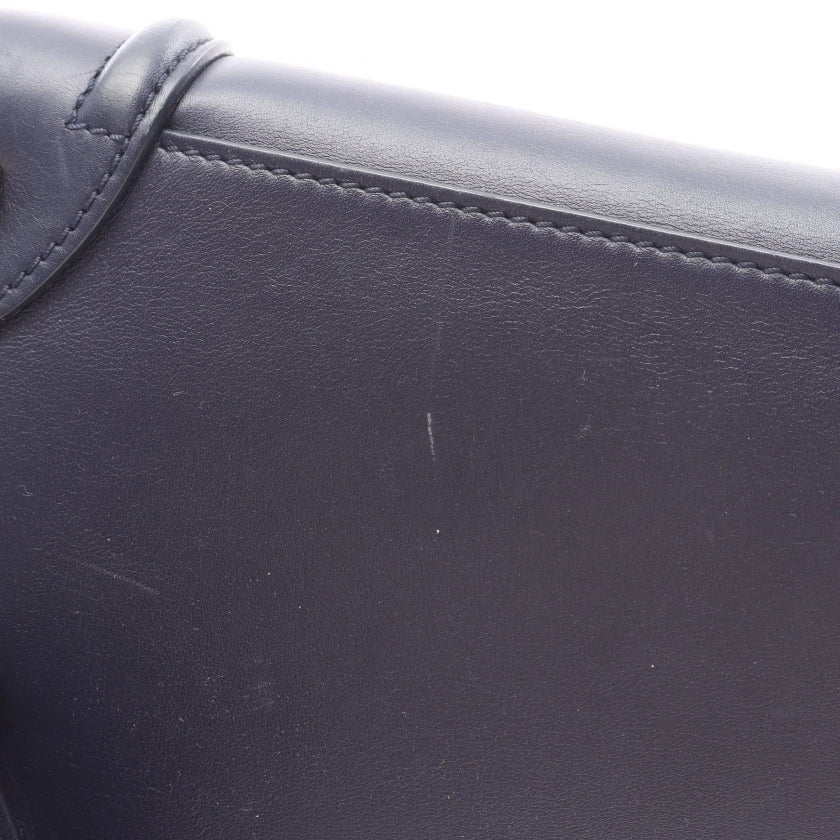 ラゲージ ミニショッパー ハンドバッグ レザー ネイビー セリーヌ バッグ CELINE