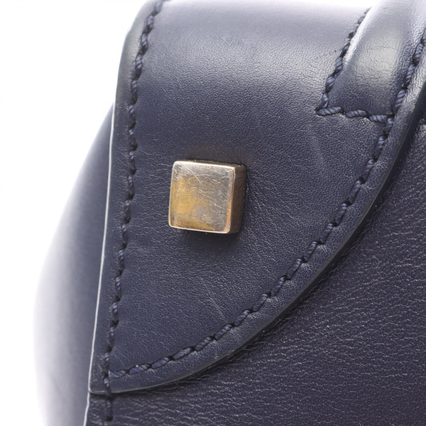 ラゲージ ミニショッパー ハンドバッグ レザー ネイビー セリーヌ バッグ CELINE