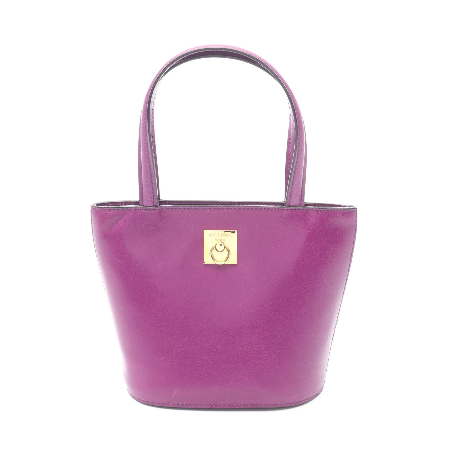 ミニトート ハンドバッグ レザー パープル セリーヌ バッグ CELINE