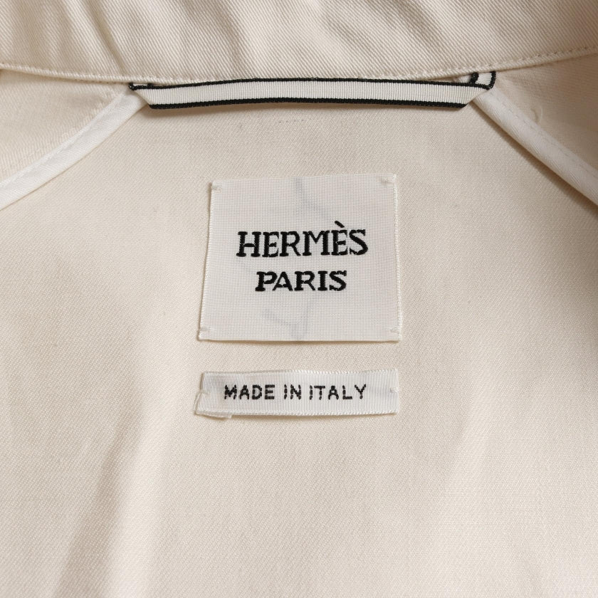 クルードセル ジャケット コットン アイボリー エルメス アウター HERMES