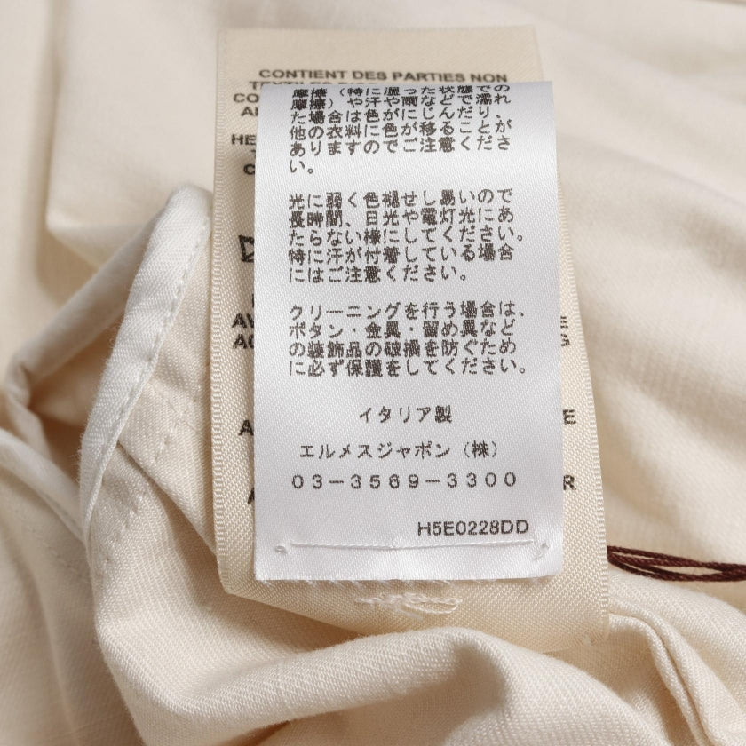 クルードセル ジャケット コットン アイボリー エルメス アウター HERMES