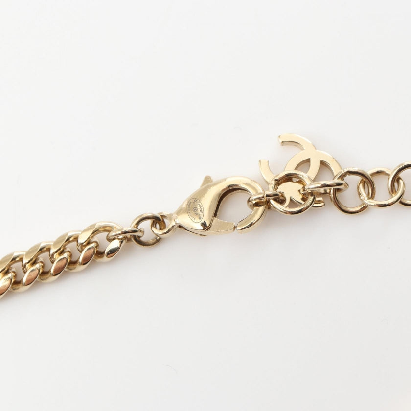 チョーカー ハート ロゴ GP ラインストーン ゴールド クリア F23B シャネル アクセサリー CHANEL