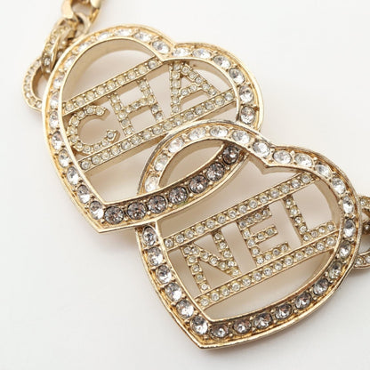チョーカー ハート ロゴ GP ラインストーン ゴールド クリア F23B シャネル アクセサリー CHANEL