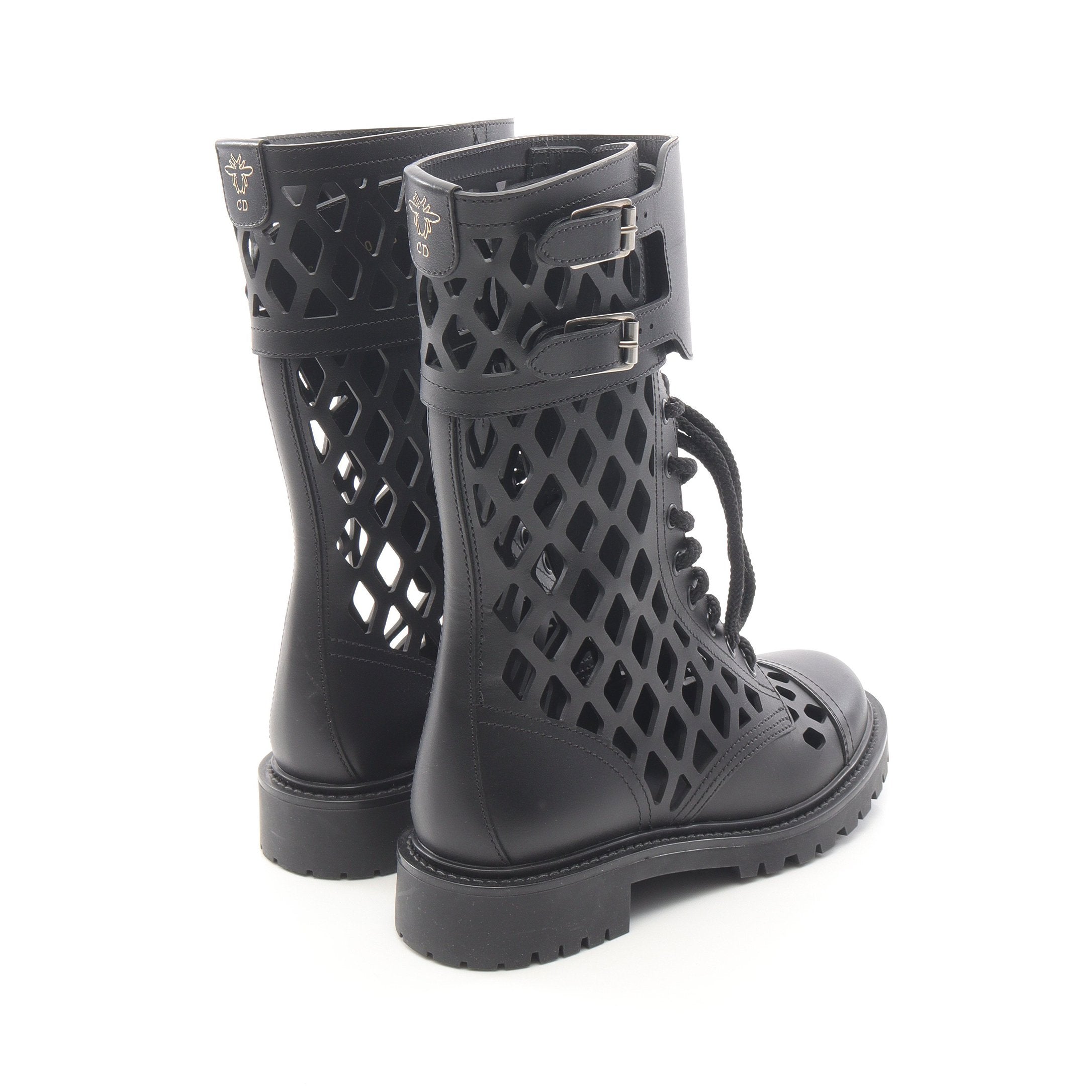 D-TRAP ブーツ レザー ブラック クリスチャンディオール – RECLO