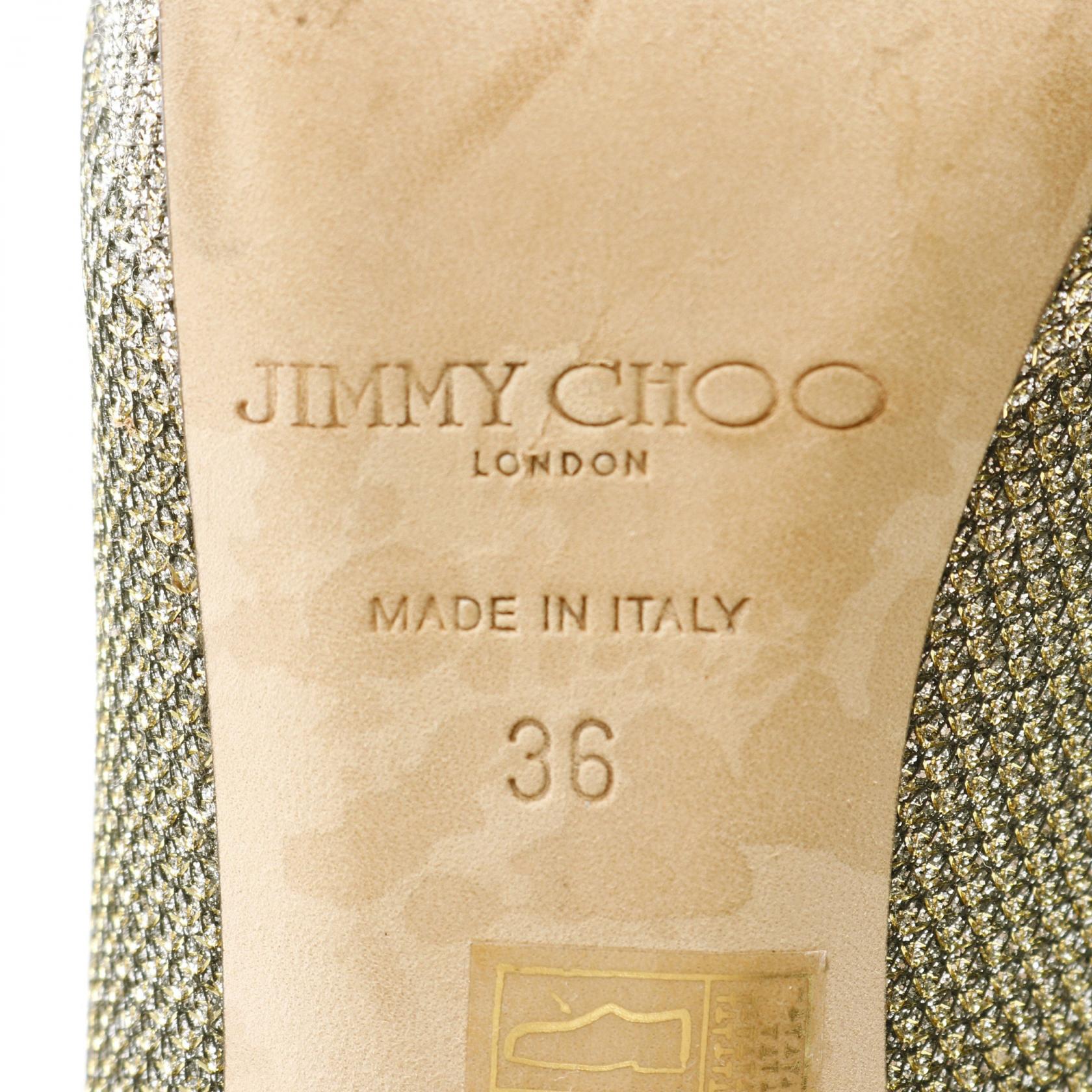 オープントゥ パンプス レザー ゴールド ジミーチュウ – RECLO