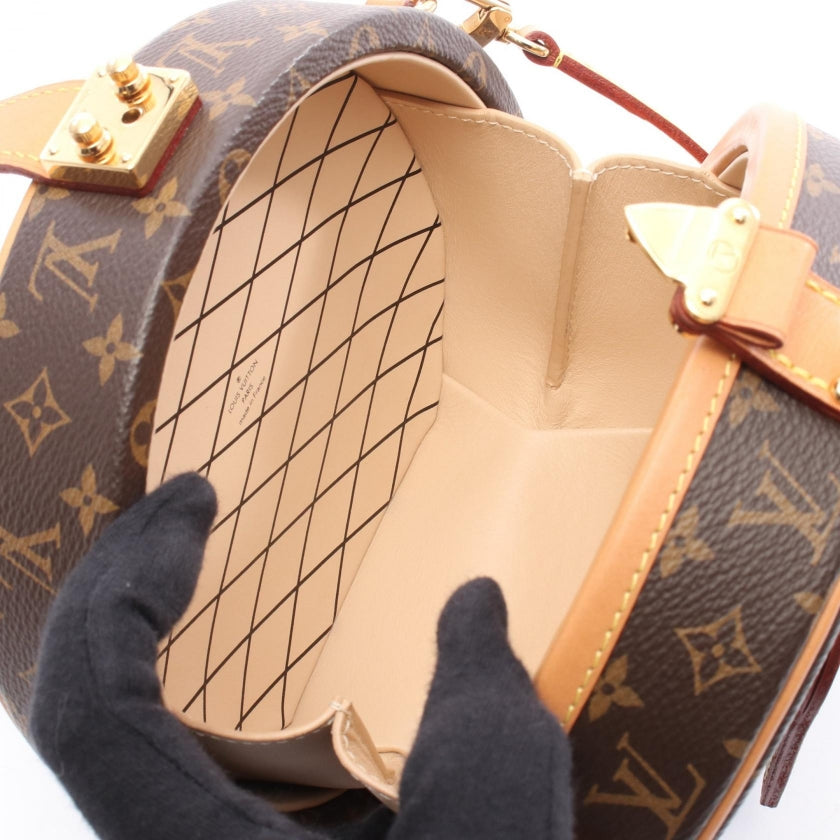 プティット ボワット シャポー モノグラム ハンドバッグ PVC レザー ブラウン ルイヴィトン バッグ LOUIS VUITTON