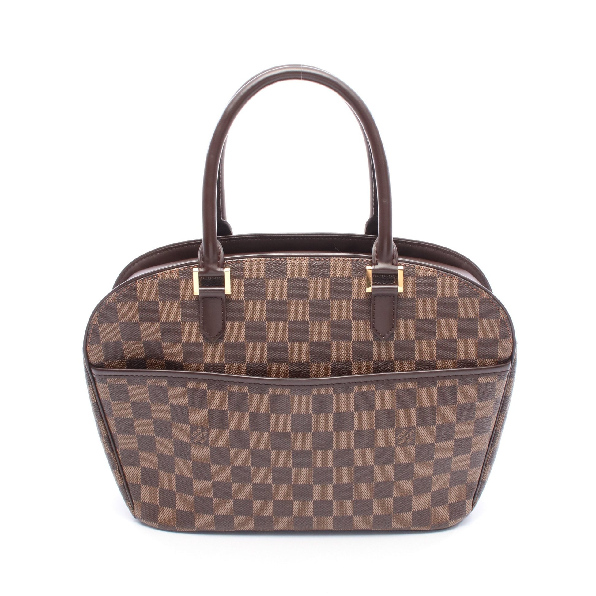 サリア オリゾンタル ダミエエベヌ ハンドバッグ PVC レザー ブラウン ルイヴィトン バッグ LOUIS VUITTON